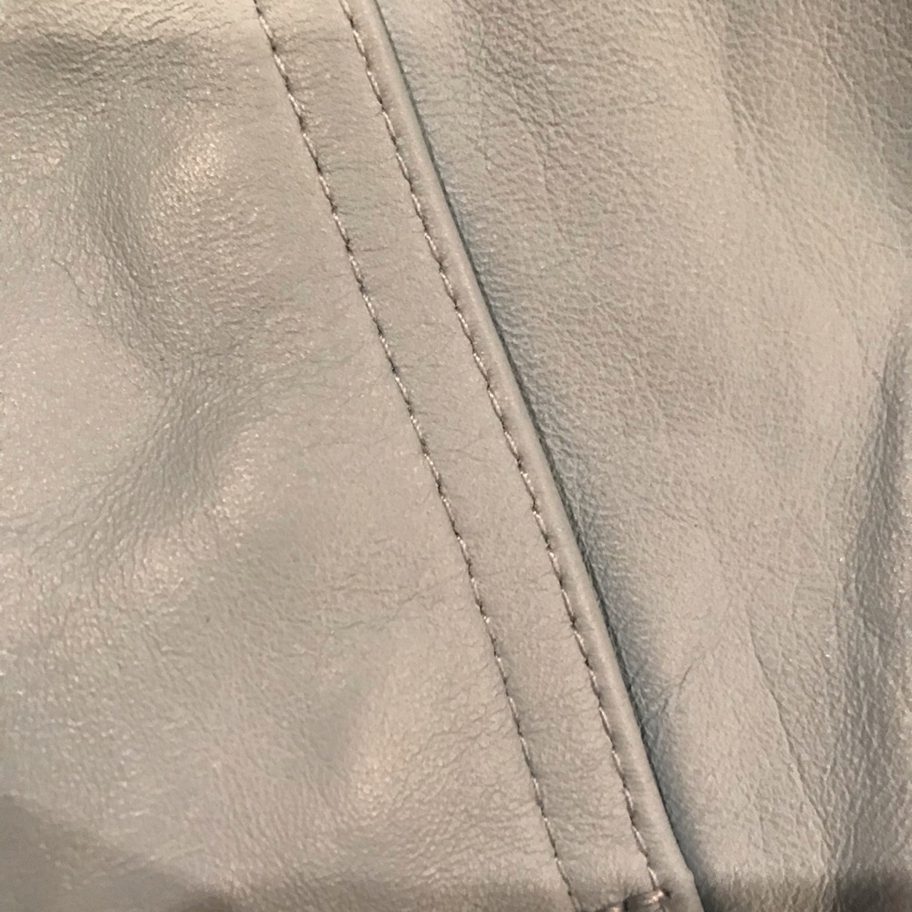 NWOT light blue leather jacket - Picture 3 of 4